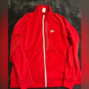 Nike Men's Track Jacket Red Full Zip Tribute N98, Size XL